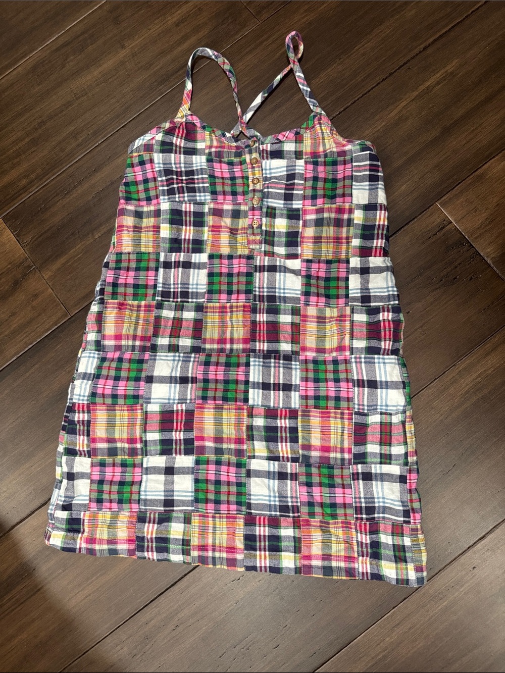 Old Navy Multicolor Plaid Button-Front Sundress